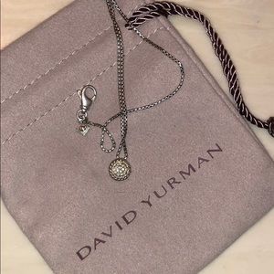 David Yurman Petite Pavé Pendant Diamond Necklace
